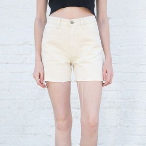 Brandy Melville cream molly shorts